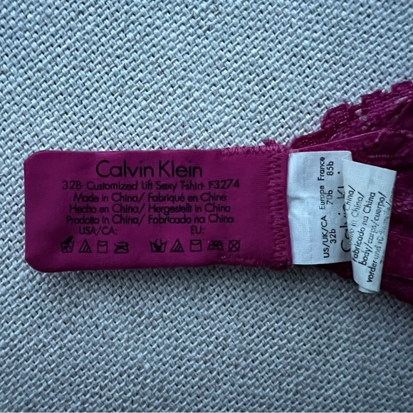 CALVIN KLEIN Fuchsia Pink Lace Bra - Picture 6 of 6